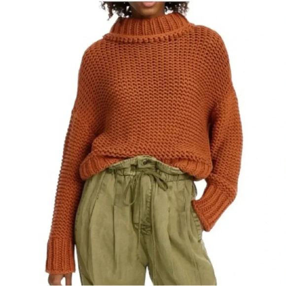 FREE PEOPLE | My Only Sunshine Cotton Blend Crew Neck Chunky Sweater Size XS - Picture 6 of 13